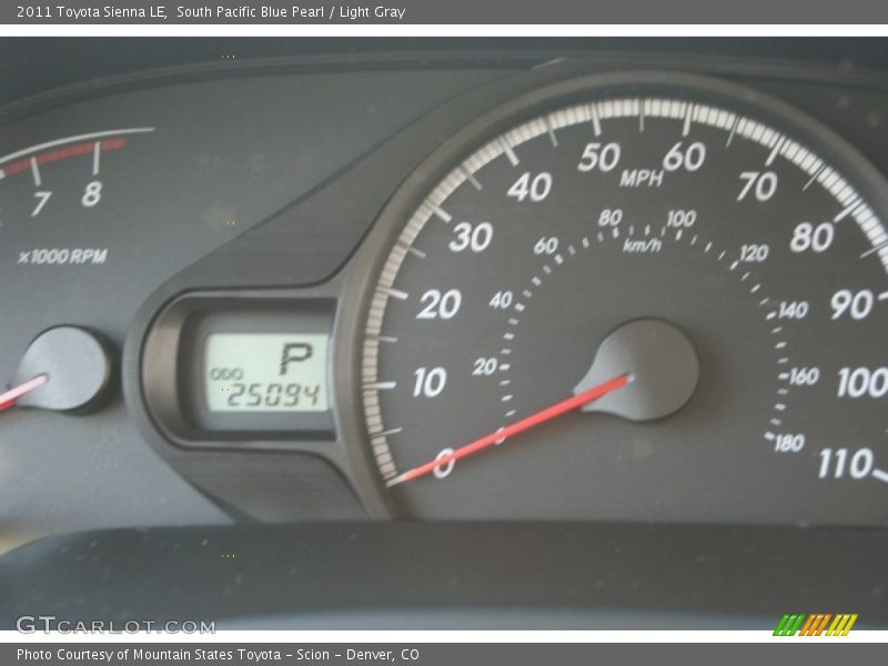 South Pacific Blue Pearl / Light Gray 2011 Toyota Sienna LE
