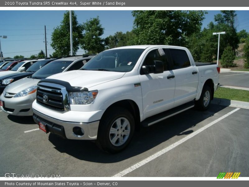 Super White / Sand Beige 2010 Toyota Tundra SR5 CrewMax 4x4