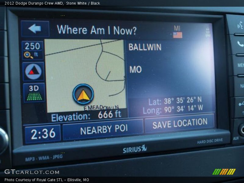 Navigation of 2012 Durango Crew AWD