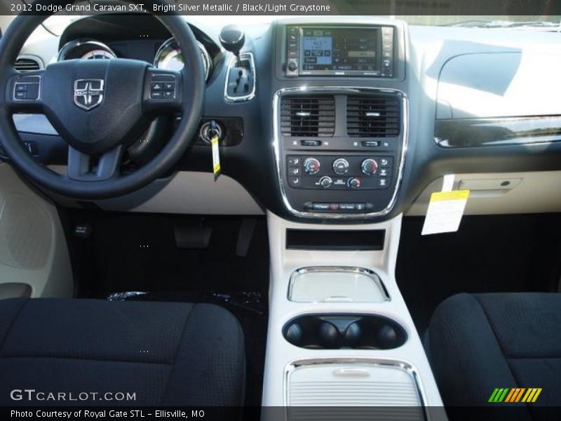 Bright Silver Metallic / Black/Light Graystone 2012 Dodge Grand Caravan SXT