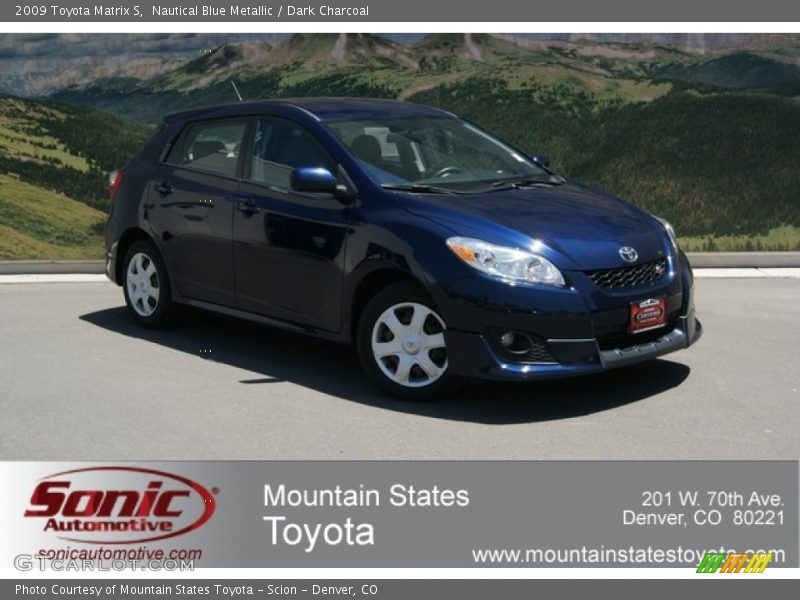 Nautical Blue Metallic / Dark Charcoal 2009 Toyota Matrix S