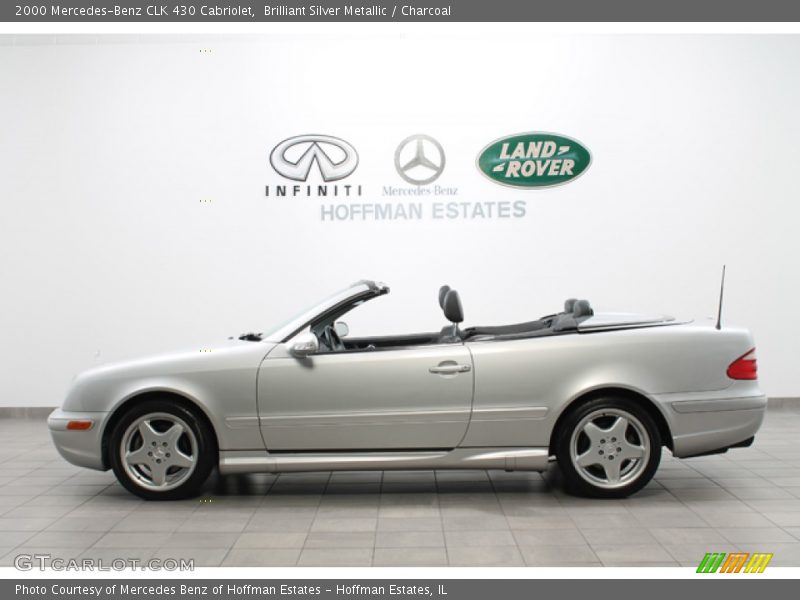 Brilliant Silver Metallic / Charcoal 2000 Mercedes-Benz CLK 430 Cabriolet