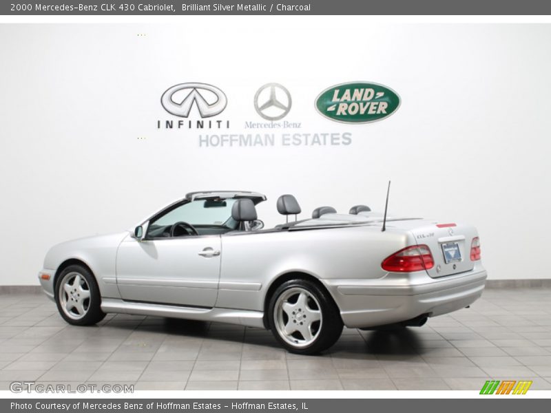 Brilliant Silver Metallic / Charcoal 2000 Mercedes-Benz CLK 430 Cabriolet