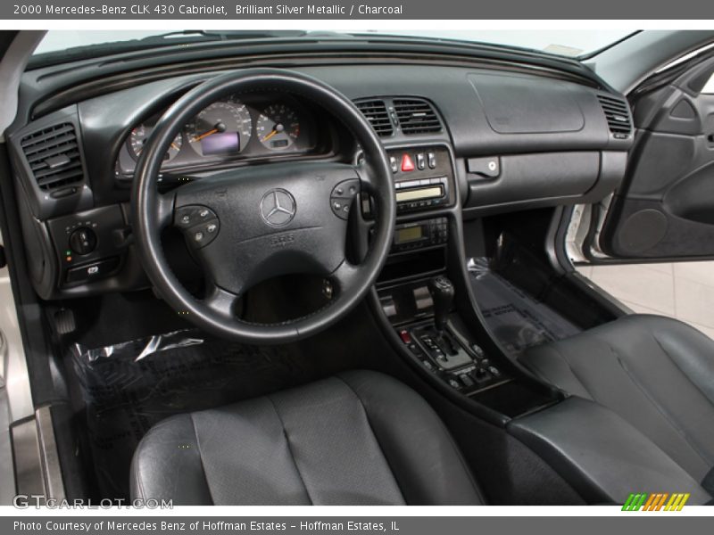 Brilliant Silver Metallic / Charcoal 2000 Mercedes-Benz CLK 430 Cabriolet