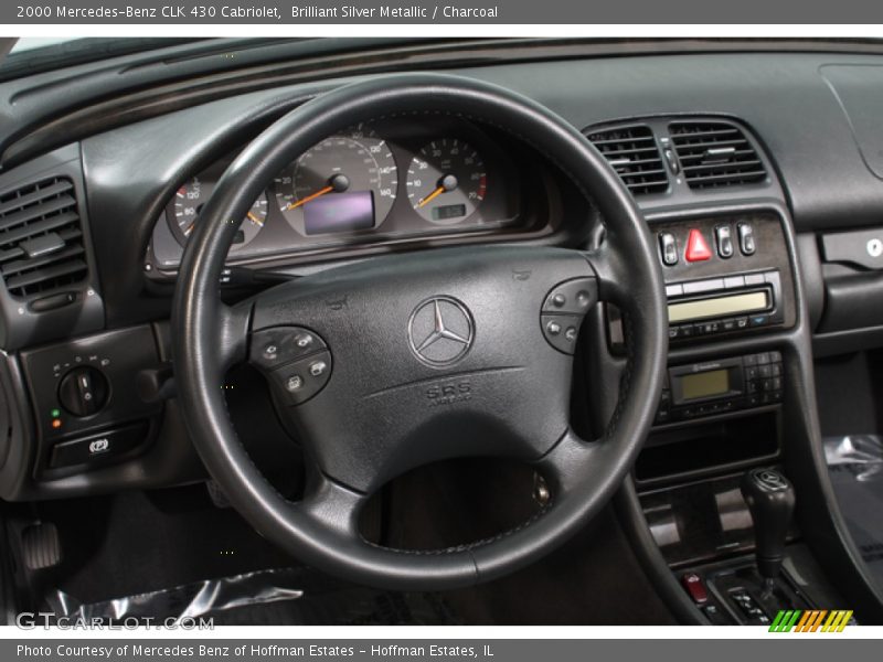 Brilliant Silver Metallic / Charcoal 2000 Mercedes-Benz CLK 430 Cabriolet