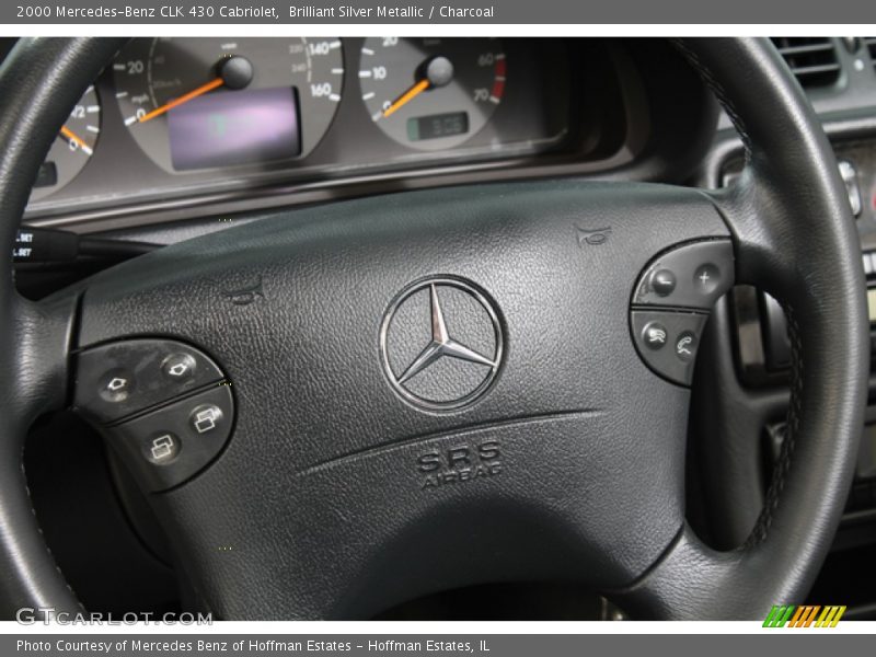 Brilliant Silver Metallic / Charcoal 2000 Mercedes-Benz CLK 430 Cabriolet