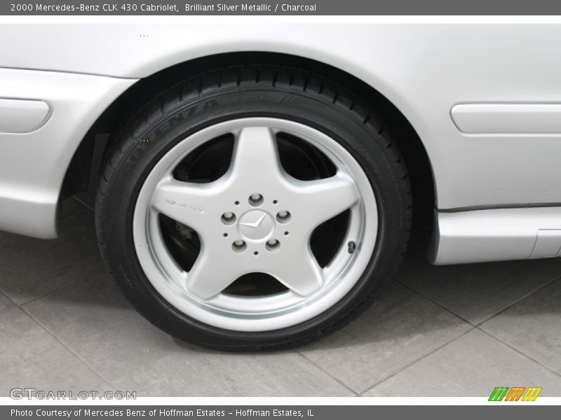 Brilliant Silver Metallic / Charcoal 2000 Mercedes-Benz CLK 430 Cabriolet