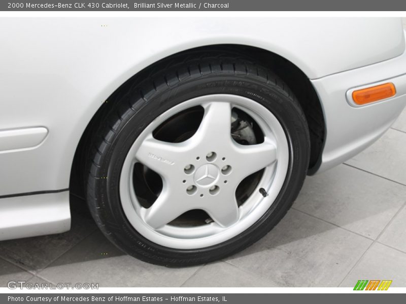 Brilliant Silver Metallic / Charcoal 2000 Mercedes-Benz CLK 430 Cabriolet