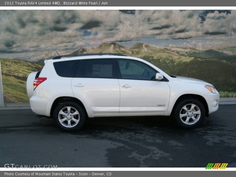Blizzard White Pearl / Ash 2012 Toyota RAV4 Limited 4WD