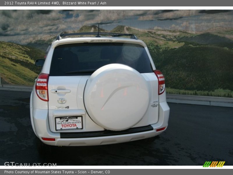 Blizzard White Pearl / Ash 2012 Toyota RAV4 Limited 4WD