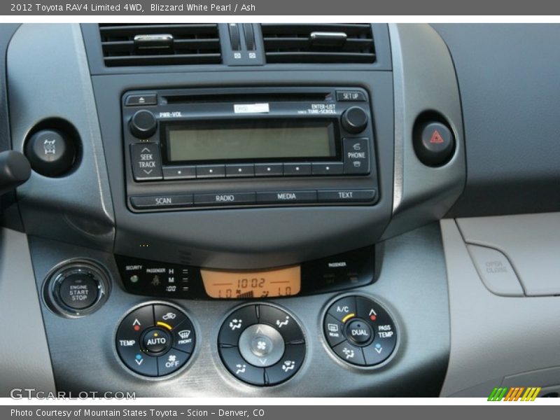 Blizzard White Pearl / Ash 2012 Toyota RAV4 Limited 4WD