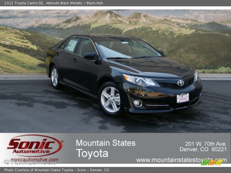 Attitude Black Metallic / Black/Ash 2012 Toyota Camry SE