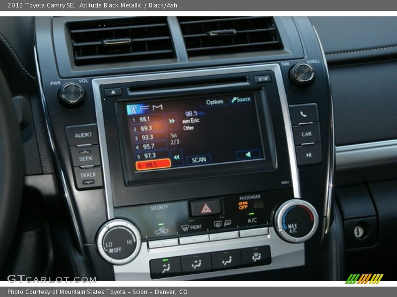 Attitude Black Metallic / Black/Ash 2012 Toyota Camry SE
