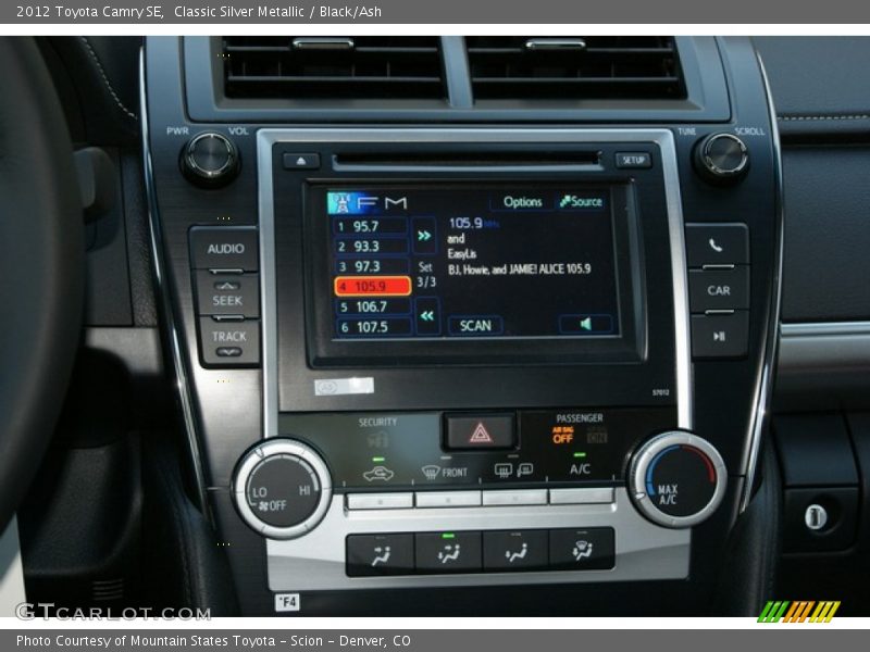 Classic Silver Metallic / Black/Ash 2012 Toyota Camry SE