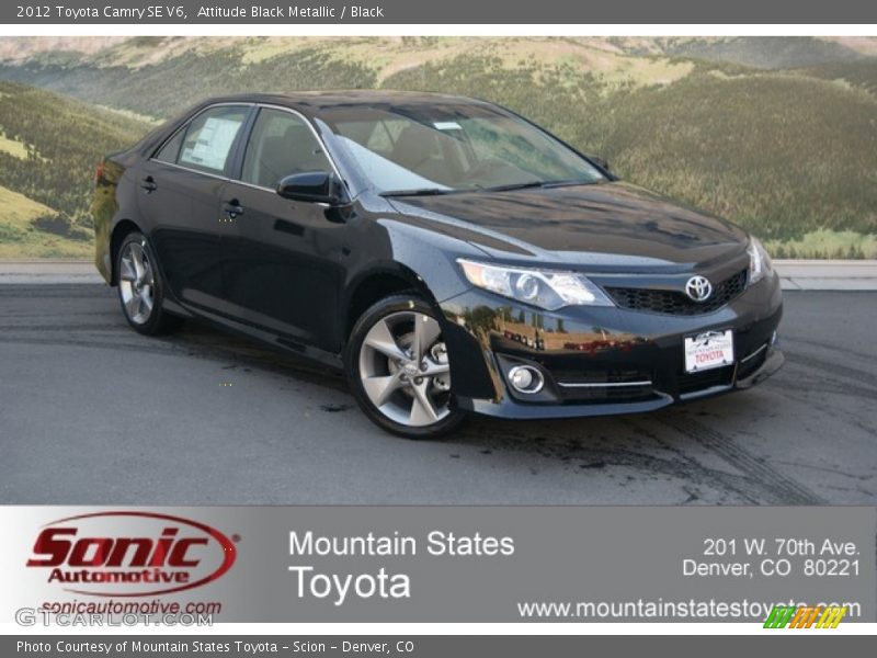Attitude Black Metallic / Black 2012 Toyota Camry SE V6