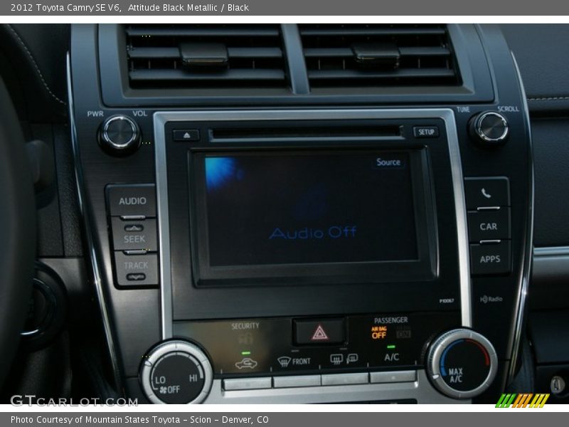 Attitude Black Metallic / Black 2012 Toyota Camry SE V6