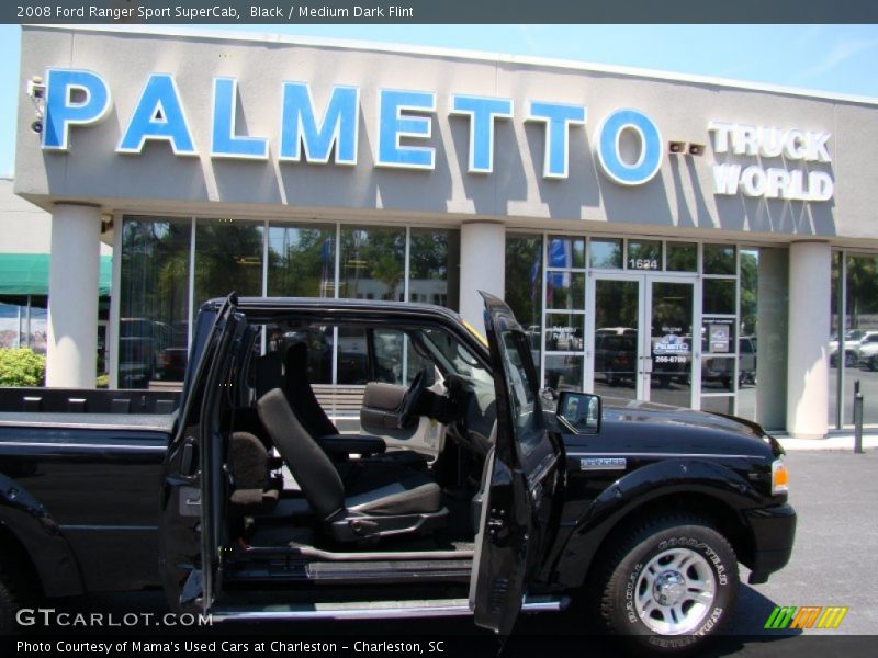 Black / Medium Dark Flint 2008 Ford Ranger Sport SuperCab