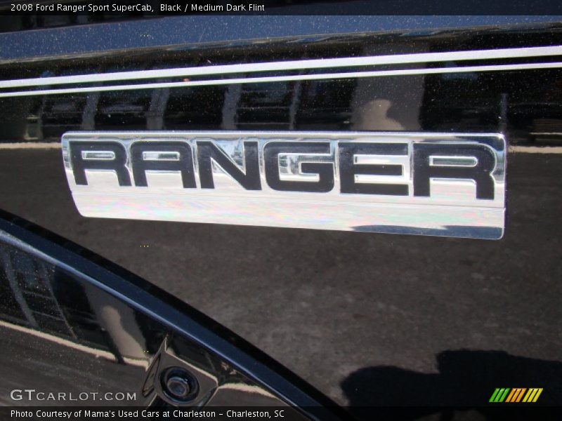 Black / Medium Dark Flint 2008 Ford Ranger Sport SuperCab