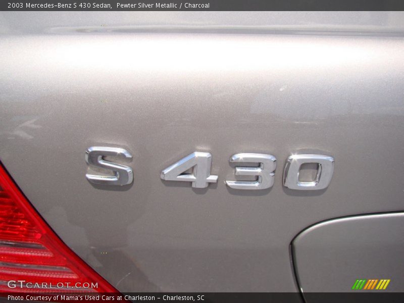 Pewter Silver Metallic / Charcoal 2003 Mercedes-Benz S 430 Sedan
