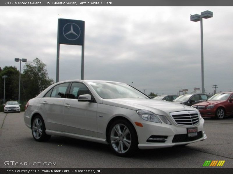 Arctic White / Black 2012 Mercedes-Benz E 350 4Matic Sedan