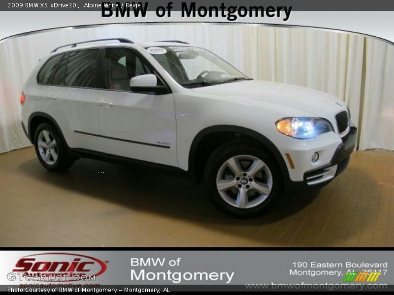 Alpine White / Beige 2009 BMW X5 xDrive30i