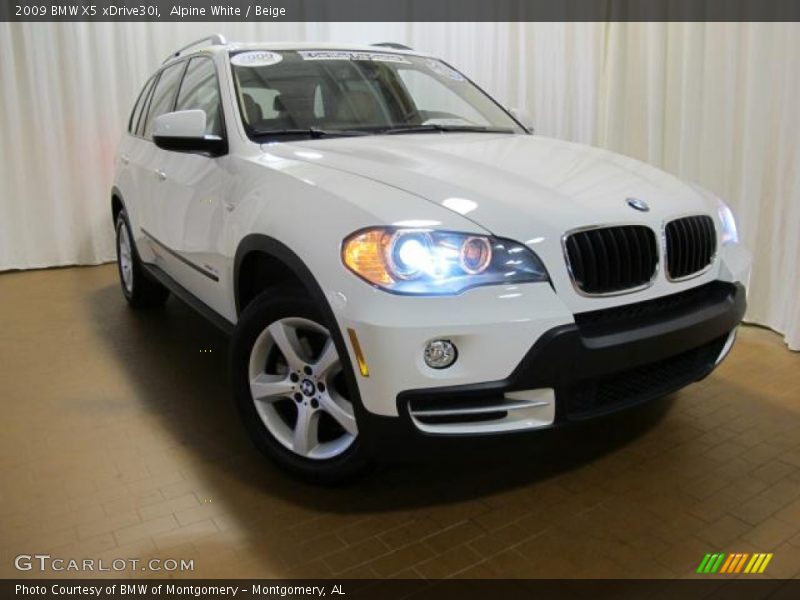 Alpine White / Beige 2009 BMW X5 xDrive30i