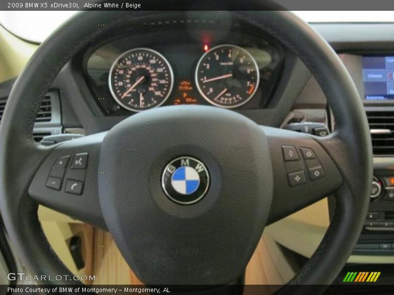 Alpine White / Beige 2009 BMW X5 xDrive30i