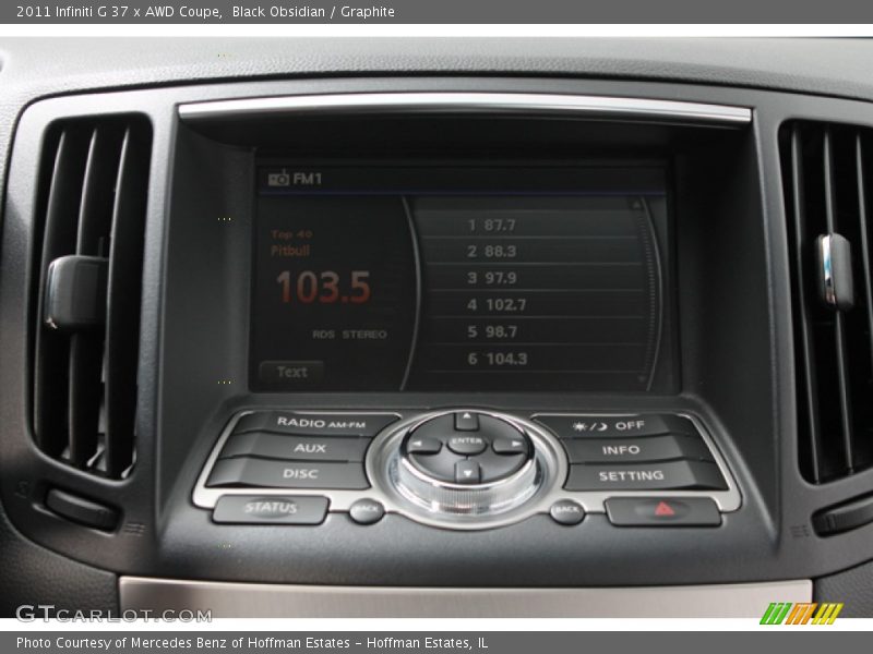Black Obsidian / Graphite 2011 Infiniti G 37 x AWD Coupe