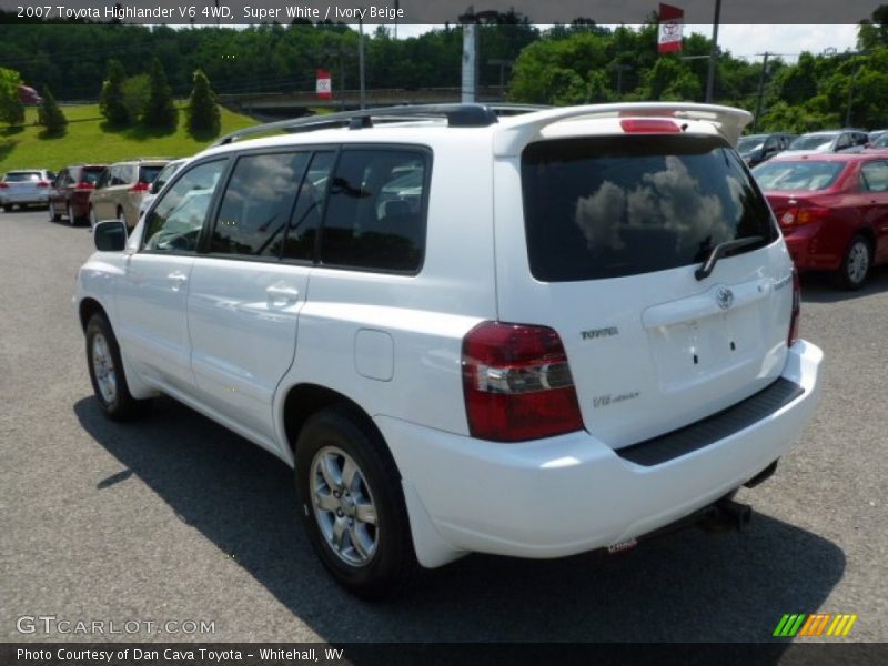 Super White / Ivory Beige 2007 Toyota Highlander V6 4WD