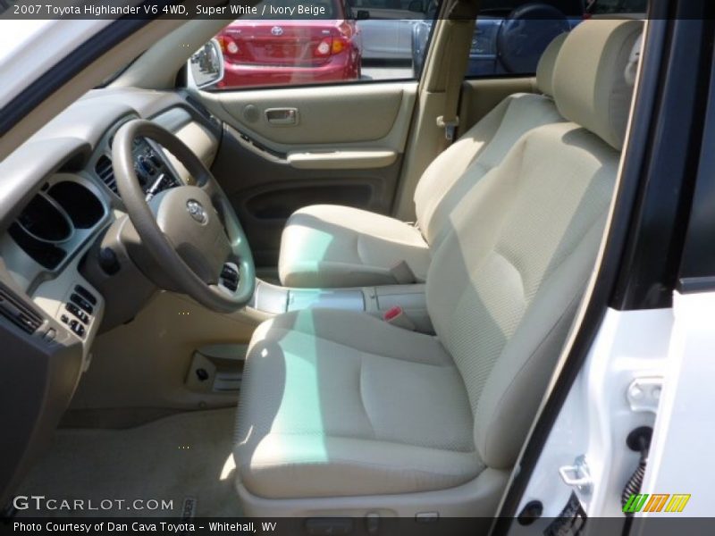 Super White / Ivory Beige 2007 Toyota Highlander V6 4WD