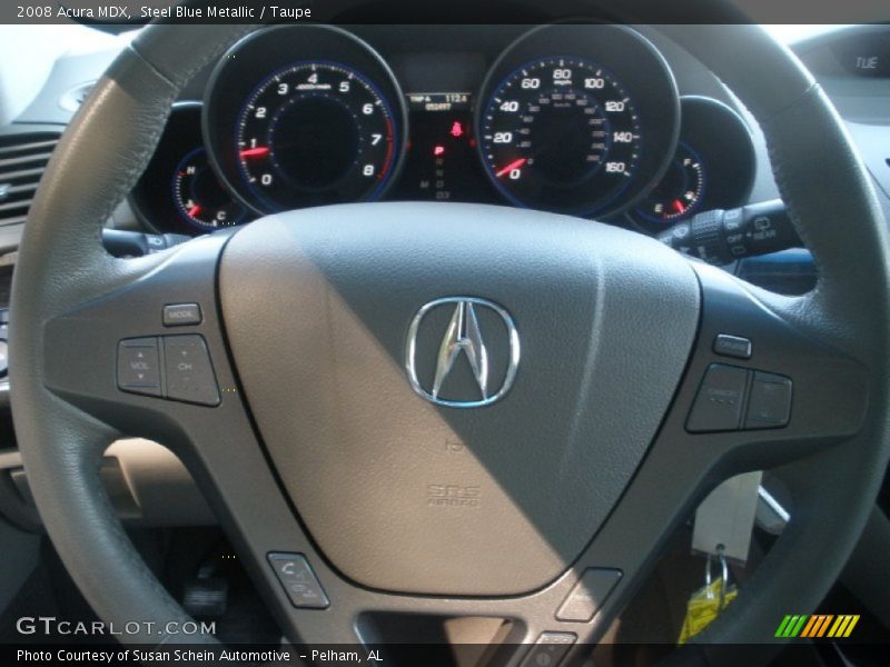 Steel Blue Metallic / Taupe 2008 Acura MDX