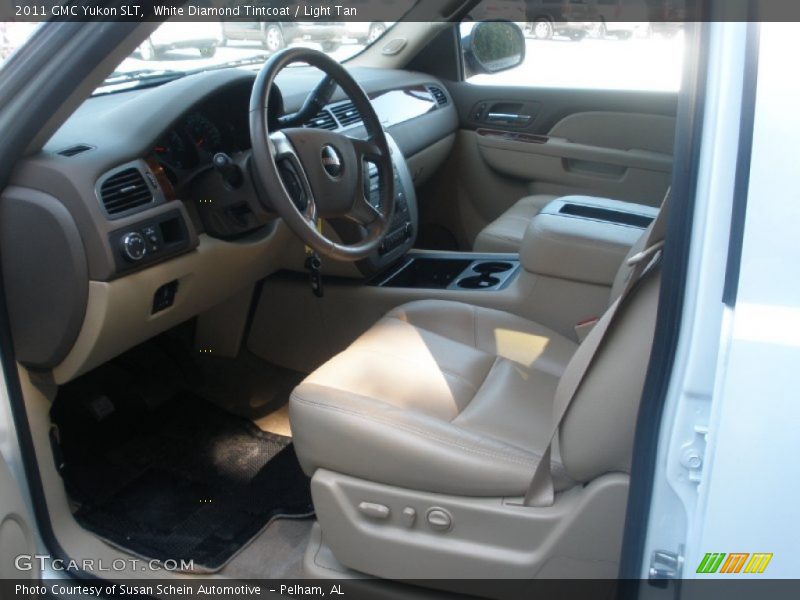 White Diamond Tintcoat / Light Tan 2011 GMC Yukon SLT