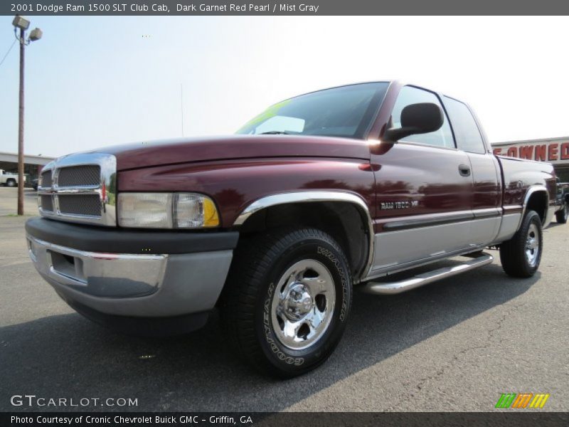 Dark Garnet Red Pearl / Mist Gray 2001 Dodge Ram 1500 SLT Club Cab