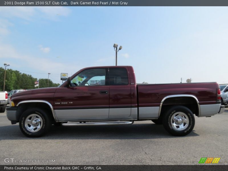 Dark Garnet Red Pearl / Mist Gray 2001 Dodge Ram 1500 SLT Club Cab
