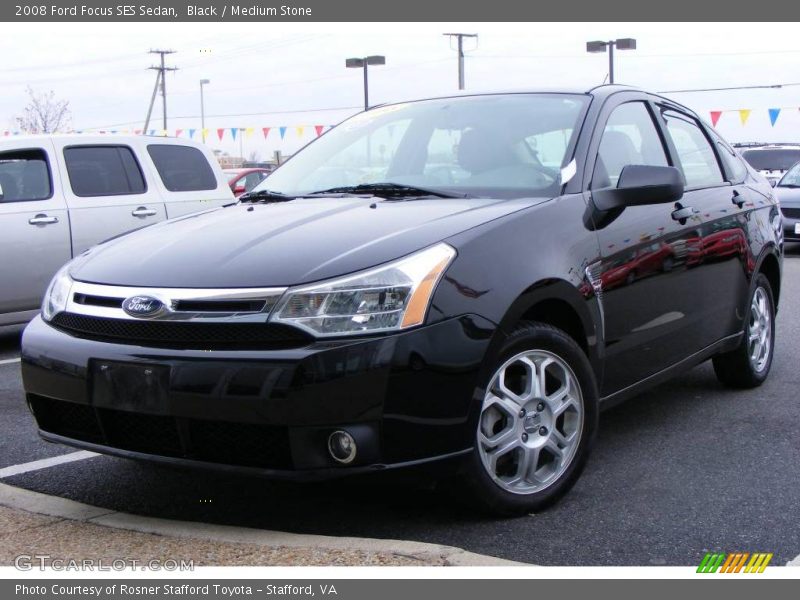 Black / Medium Stone 2008 Ford Focus SES Sedan