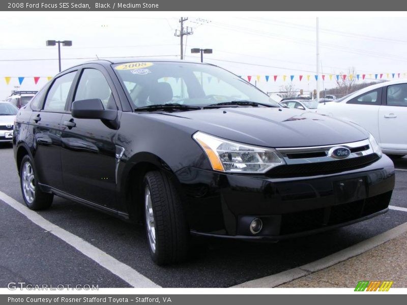 Black / Medium Stone 2008 Ford Focus SES Sedan