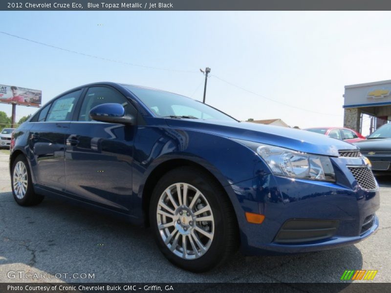 Blue Topaz Metallic / Jet Black 2012 Chevrolet Cruze Eco