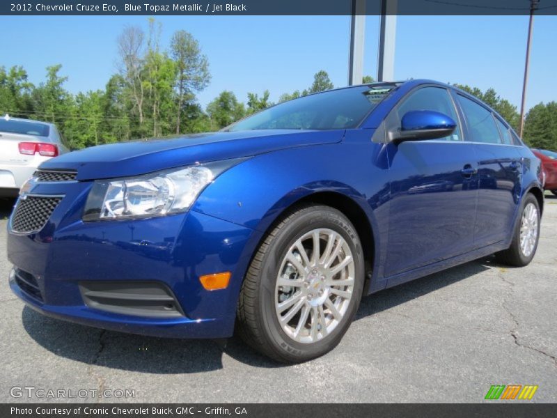 Blue Topaz Metallic / Jet Black 2012 Chevrolet Cruze Eco