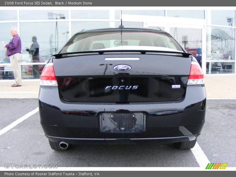 Black / Medium Stone 2008 Ford Focus SES Sedan