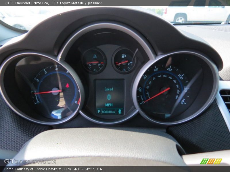 Blue Topaz Metallic / Jet Black 2012 Chevrolet Cruze Eco