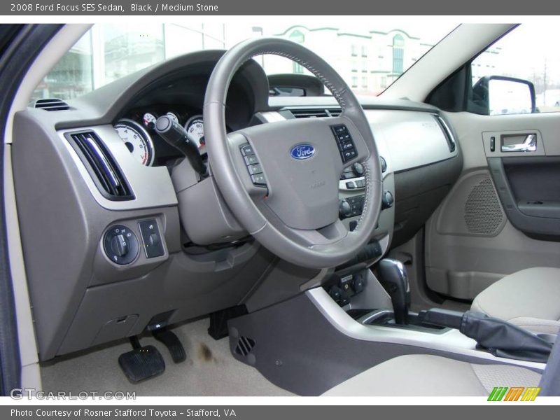 Black / Medium Stone 2008 Ford Focus SES Sedan