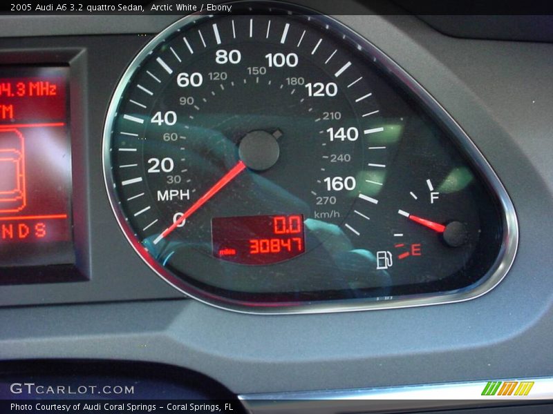 Arctic White / Ebony 2005 Audi A6 3.2 quattro Sedan