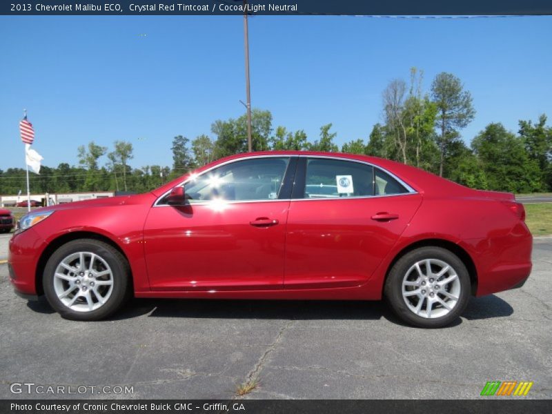 Crystal Red Tintcoat / Cocoa/Light Neutral 2013 Chevrolet Malibu ECO