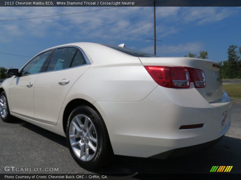 White Diamond Tricoat / Cocoa/Light Neutral 2013 Chevrolet Malibu ECO