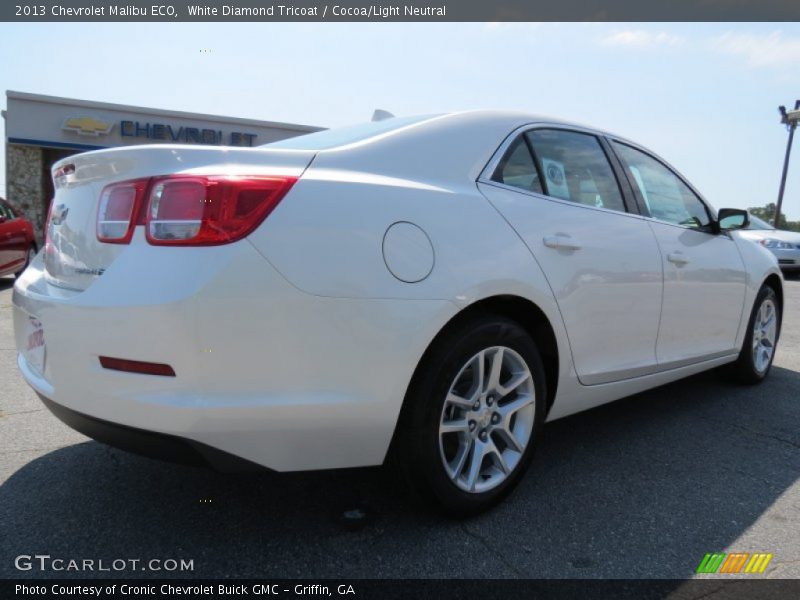 White Diamond Tricoat / Cocoa/Light Neutral 2013 Chevrolet Malibu ECO