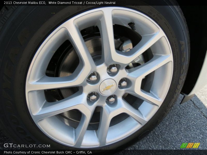 White Diamond Tricoat / Cocoa/Light Neutral 2013 Chevrolet Malibu ECO