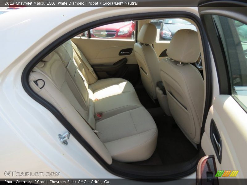White Diamond Tricoat / Cocoa/Light Neutral 2013 Chevrolet Malibu ECO