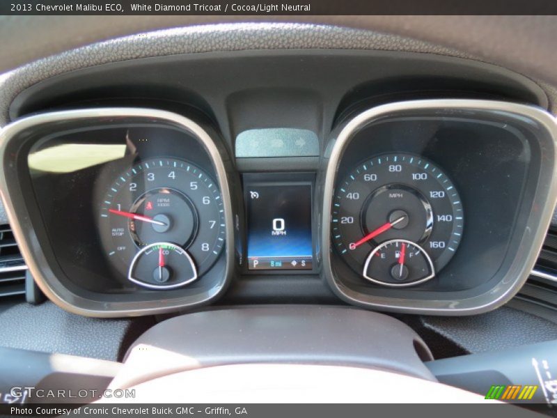White Diamond Tricoat / Cocoa/Light Neutral 2013 Chevrolet Malibu ECO