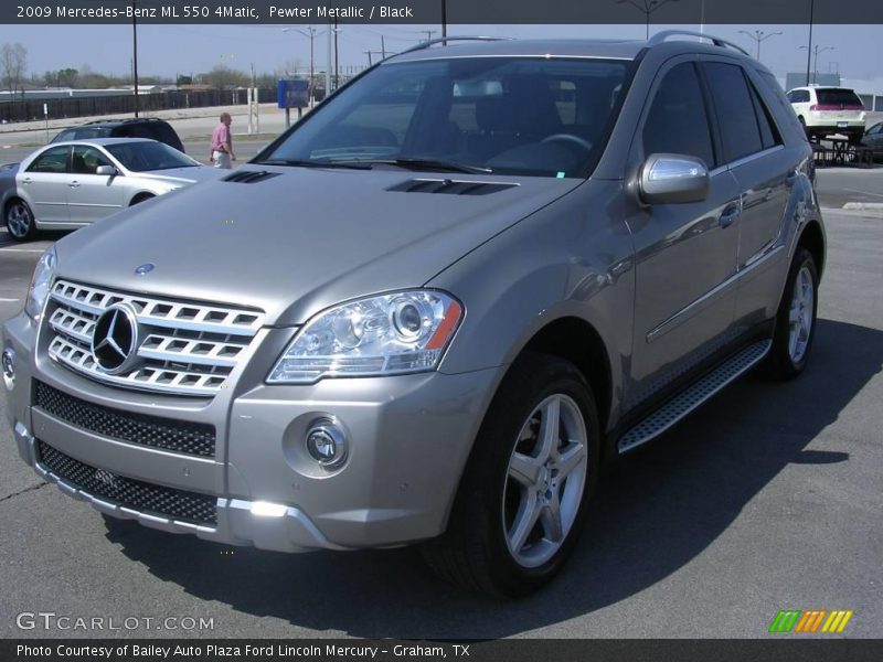 Pewter Metallic / Black 2009 Mercedes-Benz ML 550 4Matic