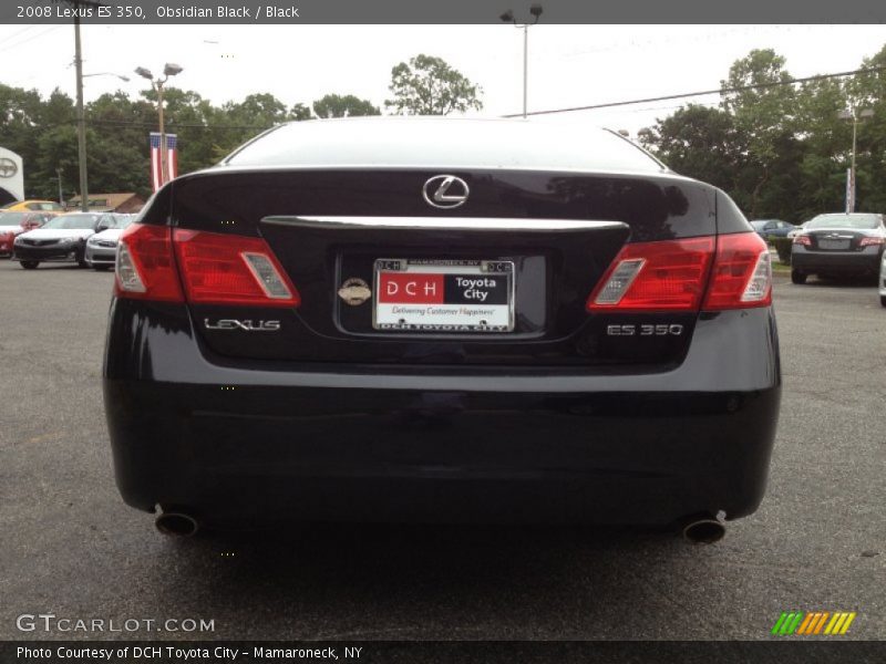 Obsidian Black / Black 2008 Lexus ES 350